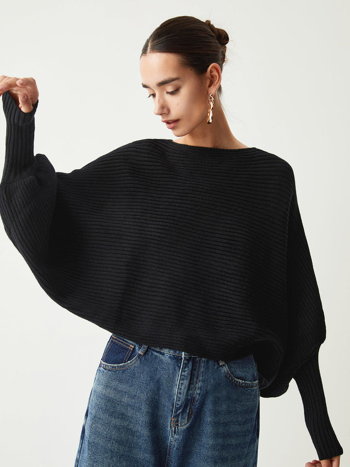 Slouchy Oversized Graceful Rib Crop Kazak