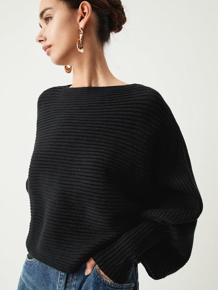 Slouchy Oversized Graceful Rib Crop Kazak