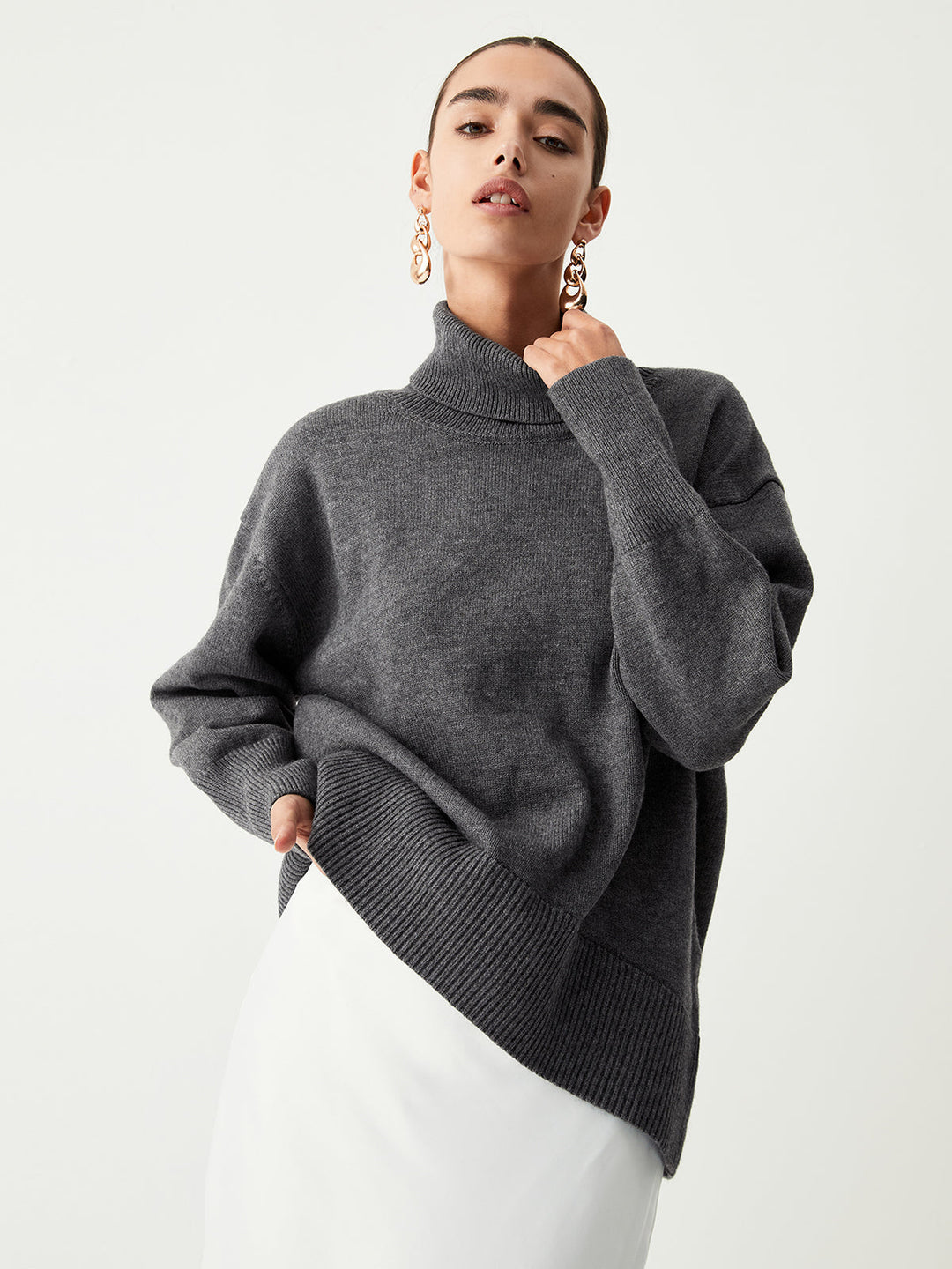 Turtleneck Charming Oversized Kazak