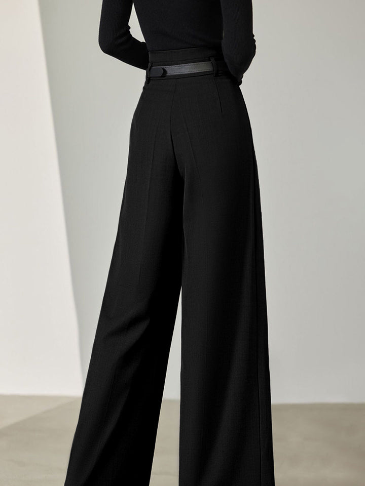 Timeless Black Pleated Pantolon