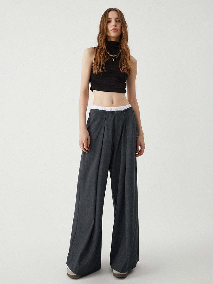 Dual Comfort Wide-Leg Pantolon