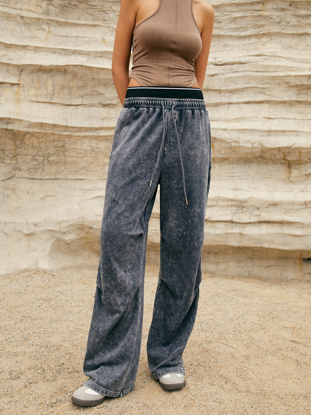 Stonewashed Comfort Jogger Pantolon