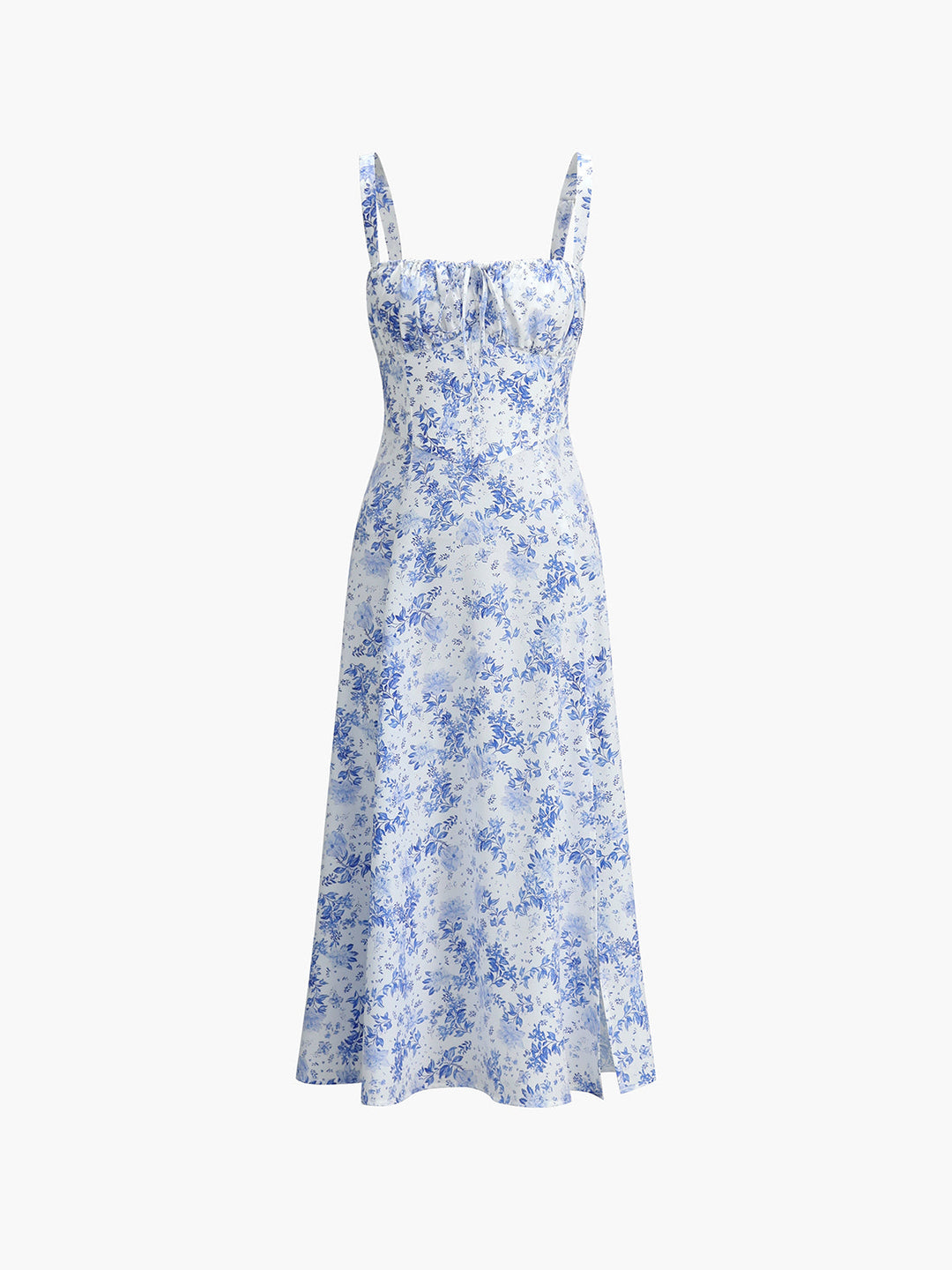 Floral Elegance Midi Elbise