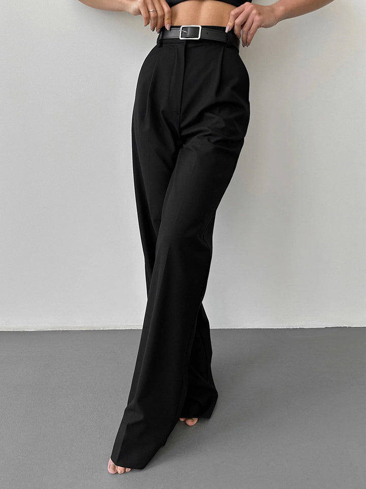 Eternal Black Wide-Leg Pantolon