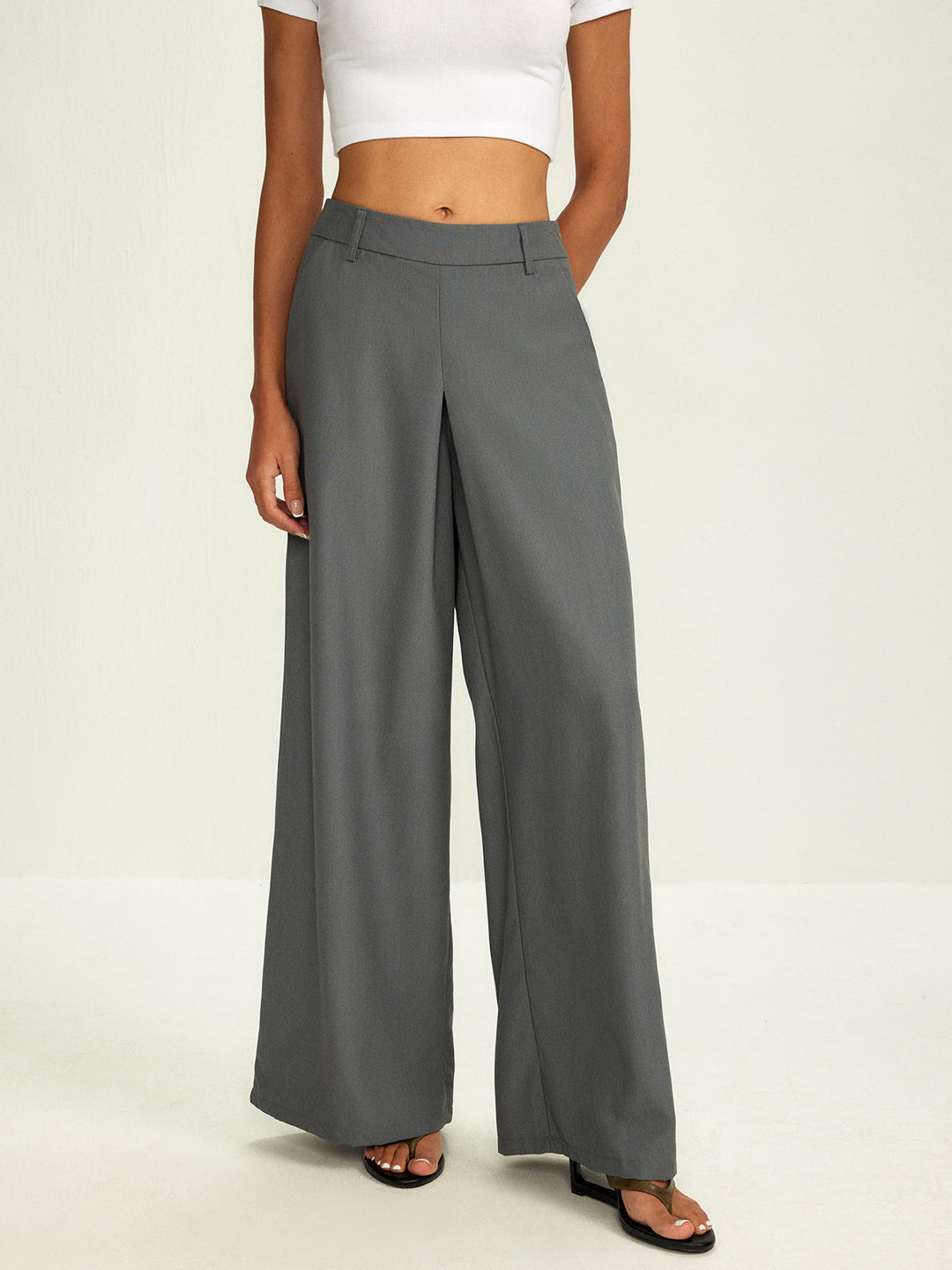 Modern Grace Wide-Leg Pantolon