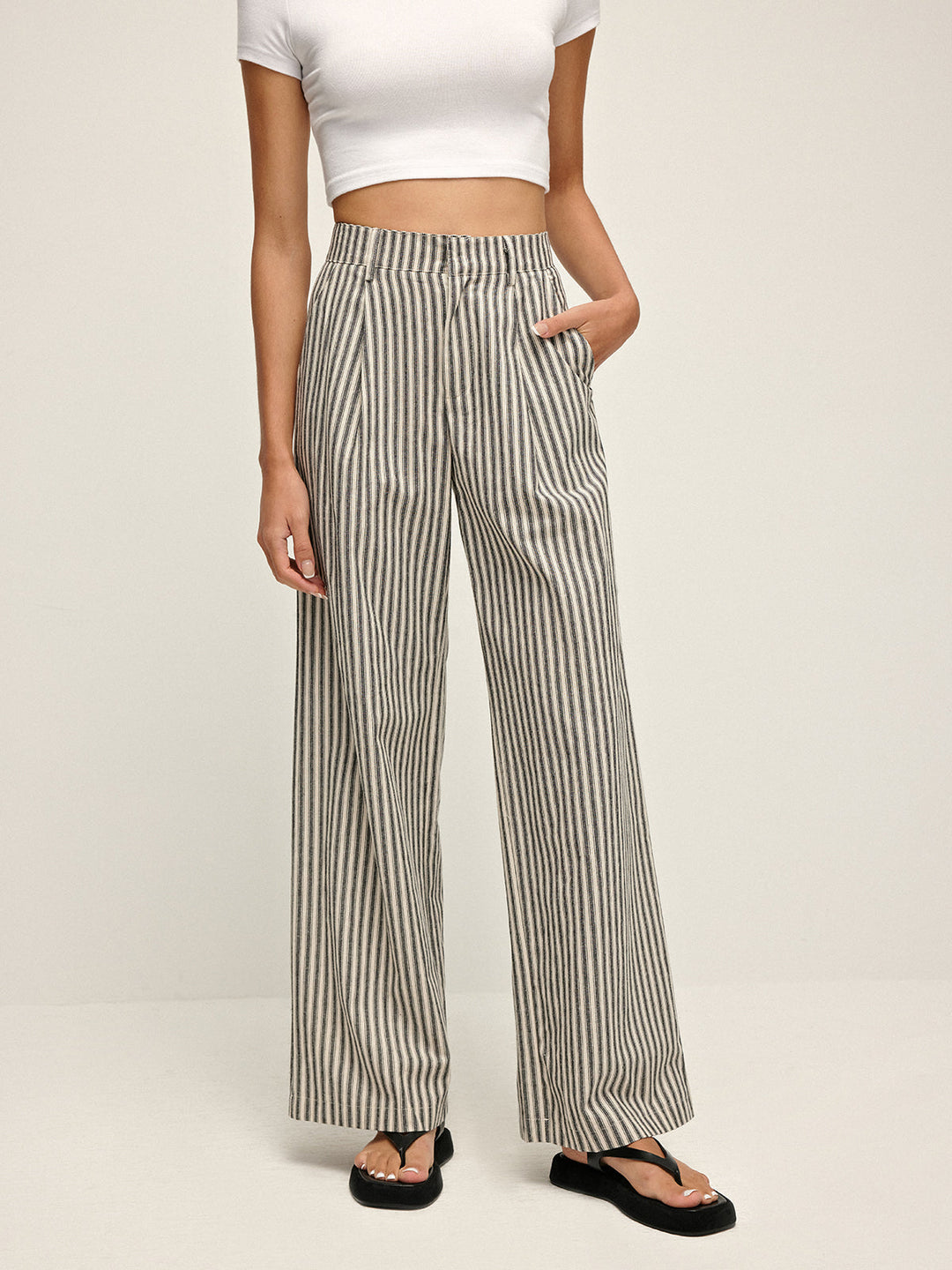 Casual Stripe Pantolon