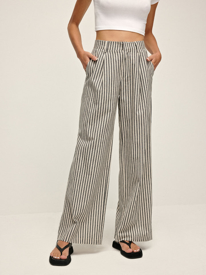 Casual Stripe Pantolon