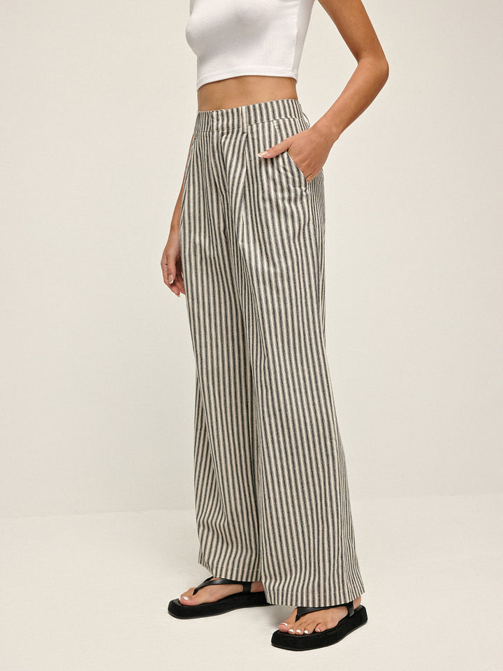 Casual Stripe Pantolon