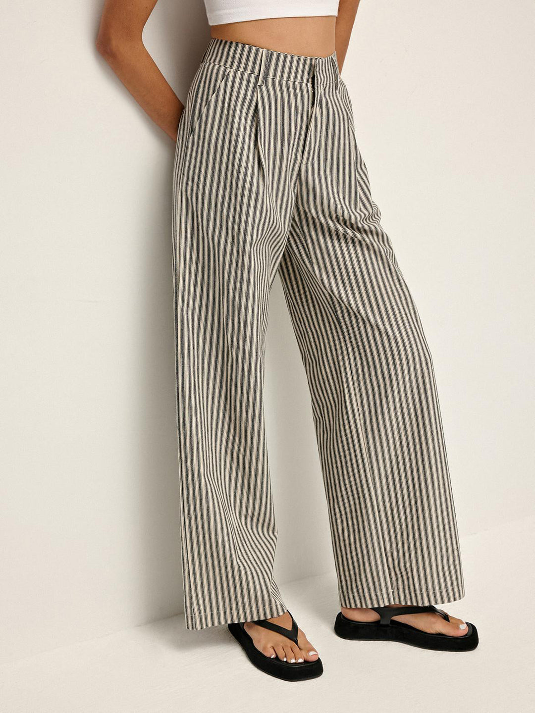 Casual Stripe Pantolon