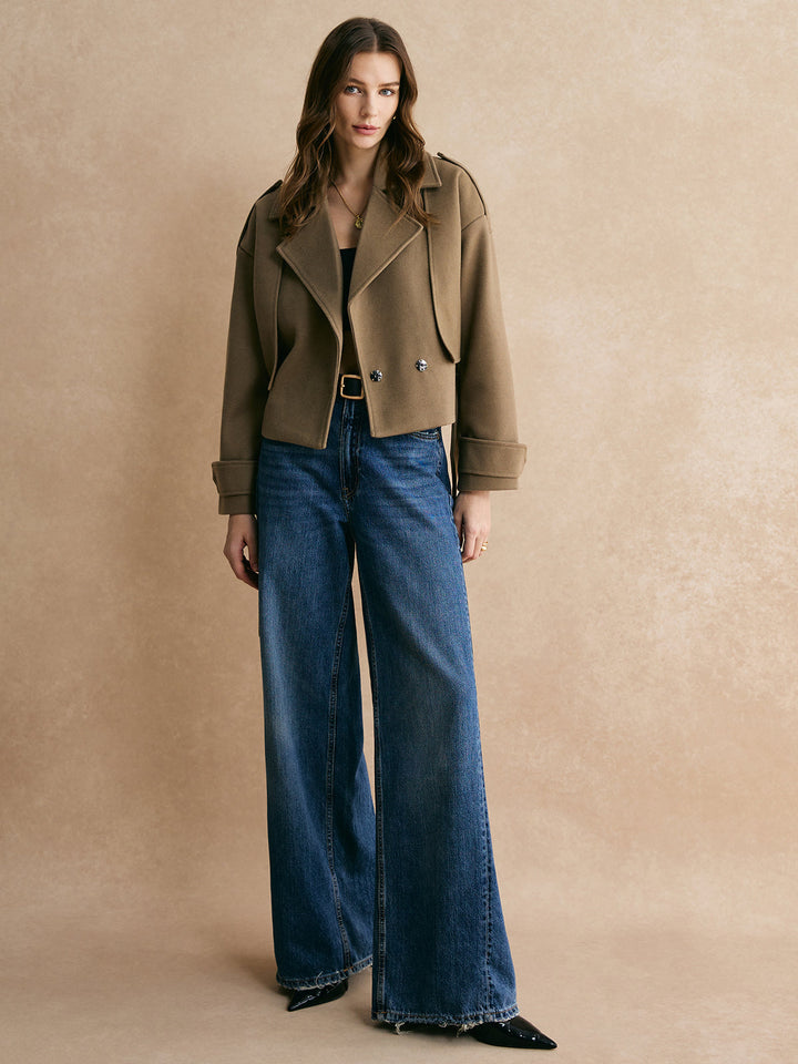 Olive Grace Cropped Ceket