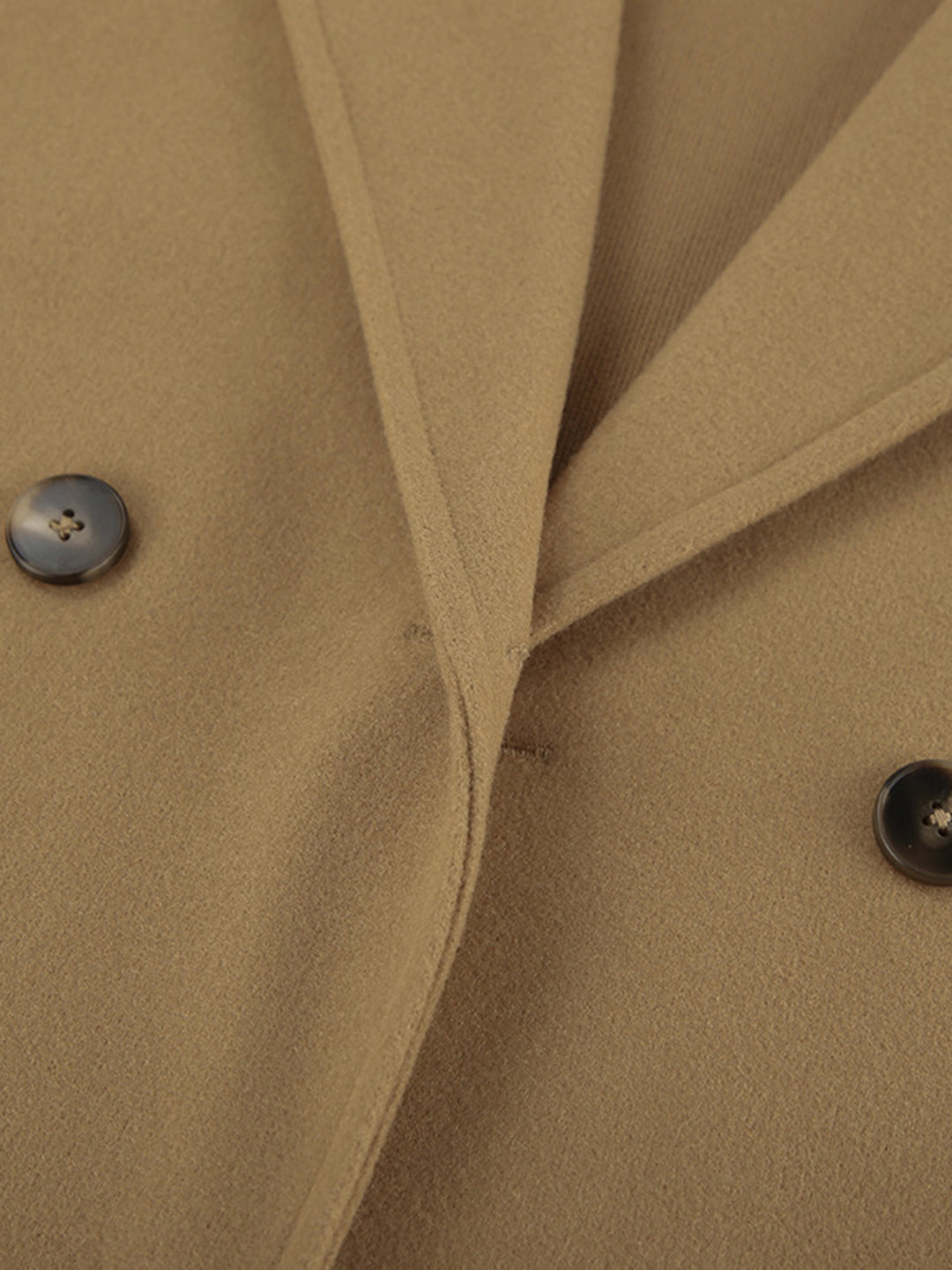 Camel Luxe Double-Breasted Coat