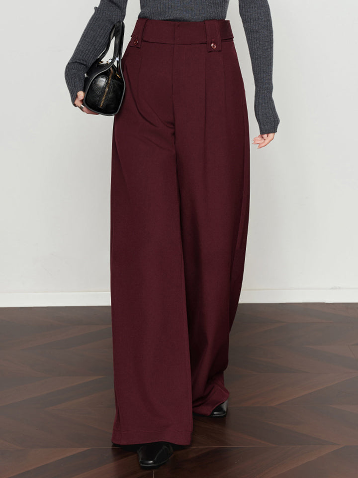 Burgundy Elegance Bol Kesim Pantolon