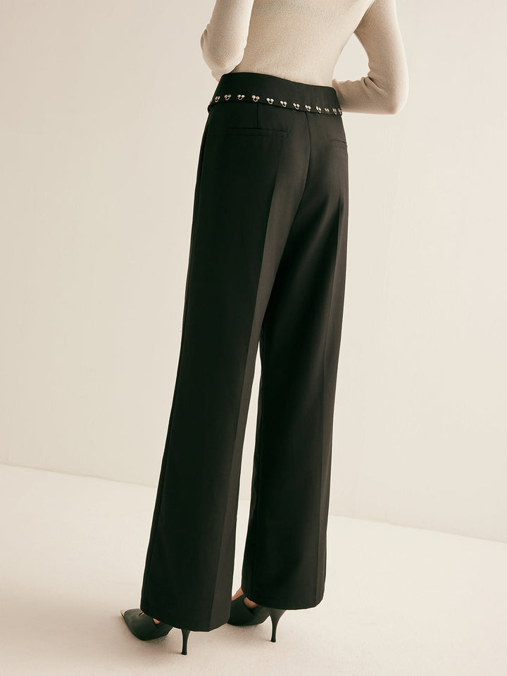 Black Pearl Wide-Leg Pantolon