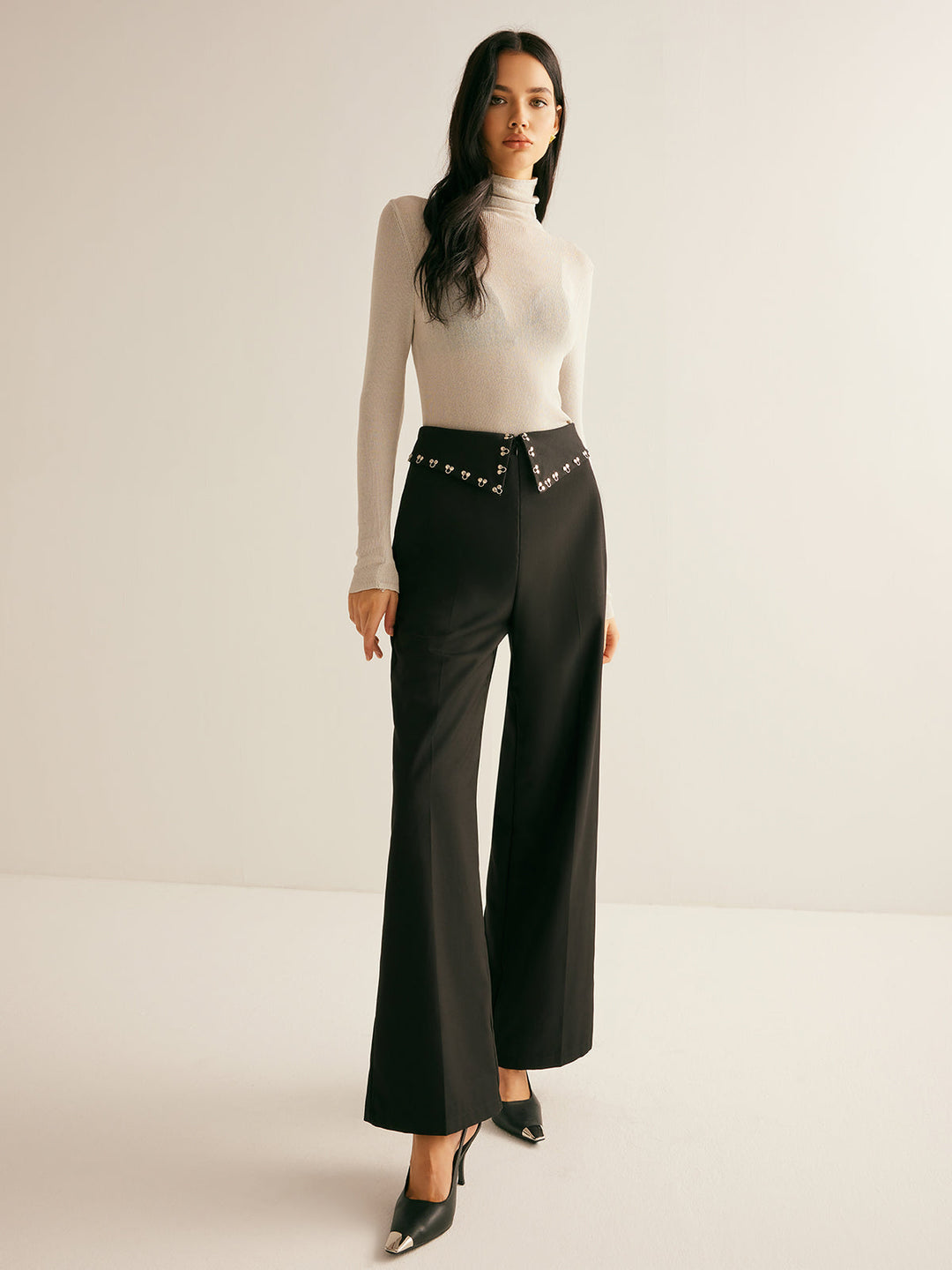 Black Pearl Wide-Leg Pantolon