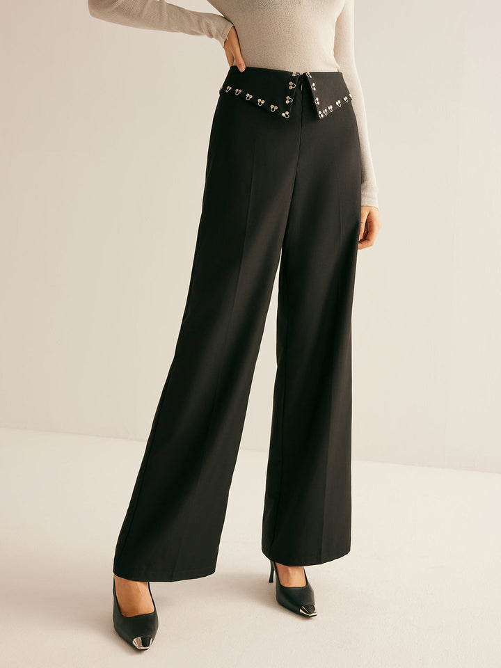 Black Pearl Wide-Leg Pantolon