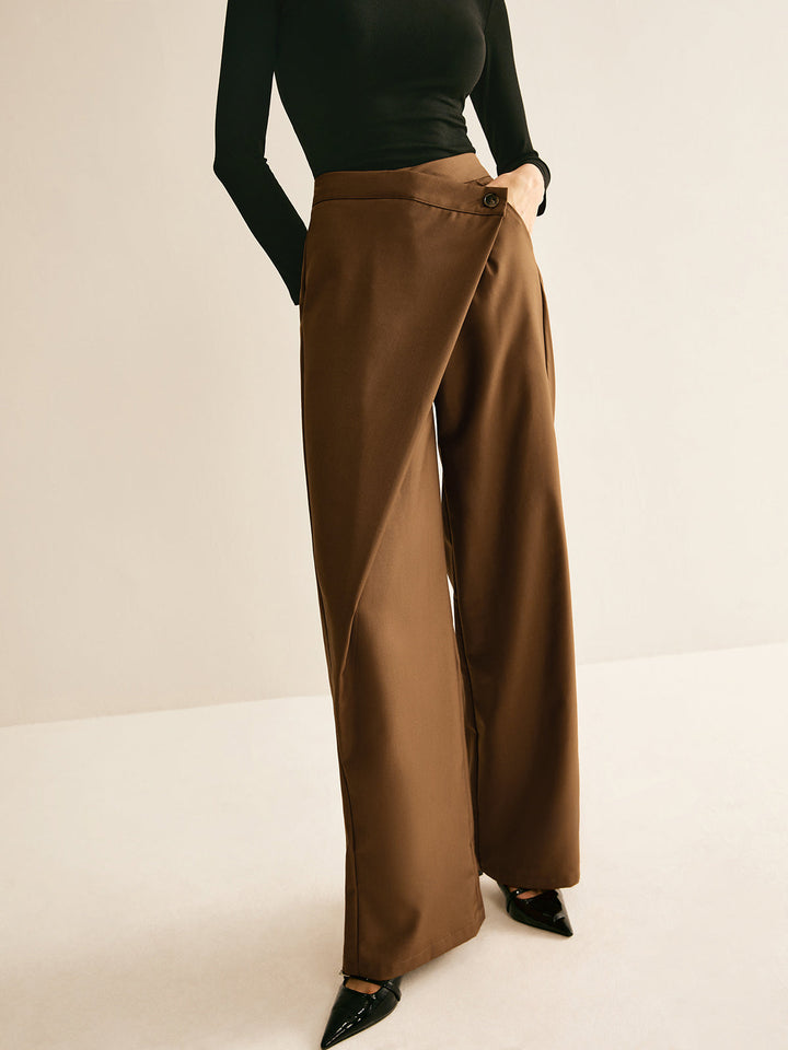 Chic Caramel Wrap Pantolon