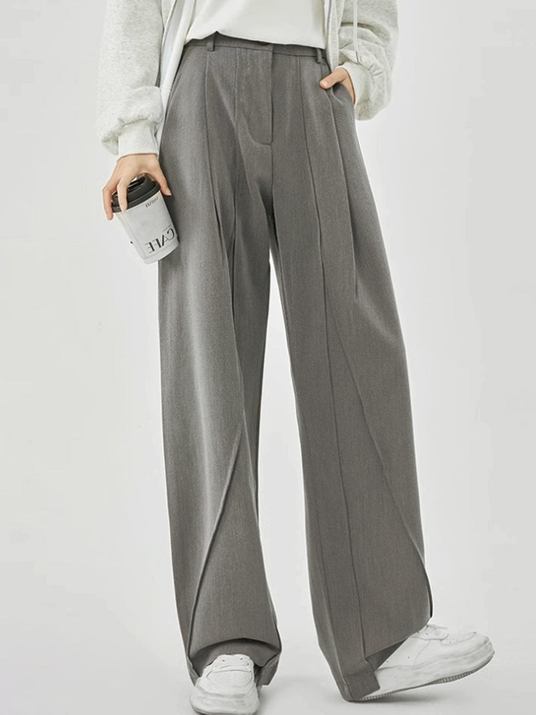 Silver Ease Wide-Leg Pantolon