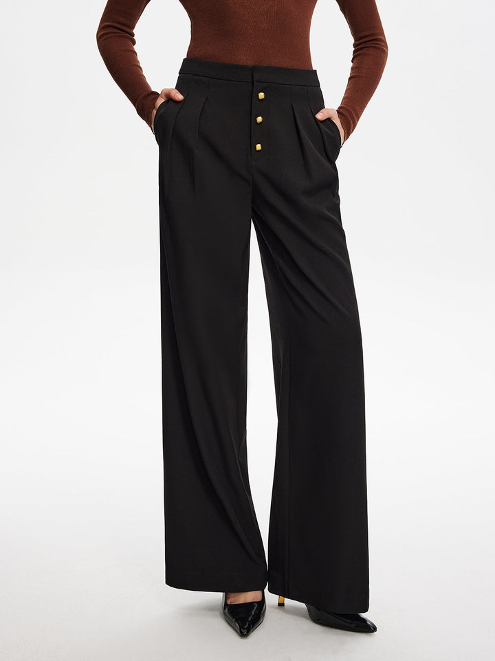 Golden Charm High-Waisted Pantolon