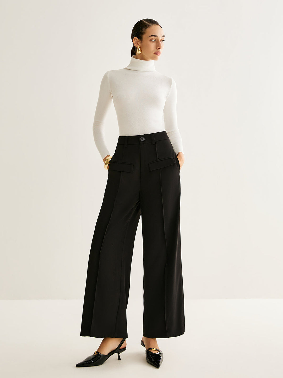 Timeless Elegance Wide-Leg Pantolon