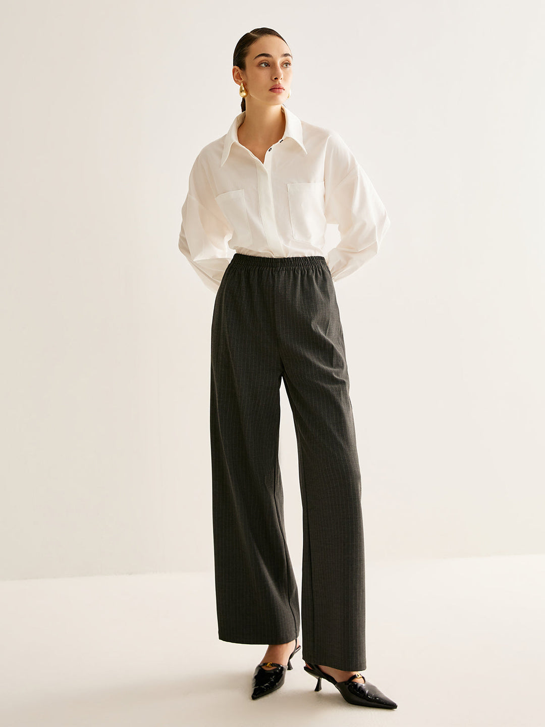 Pinstripe Elegance Pantolon