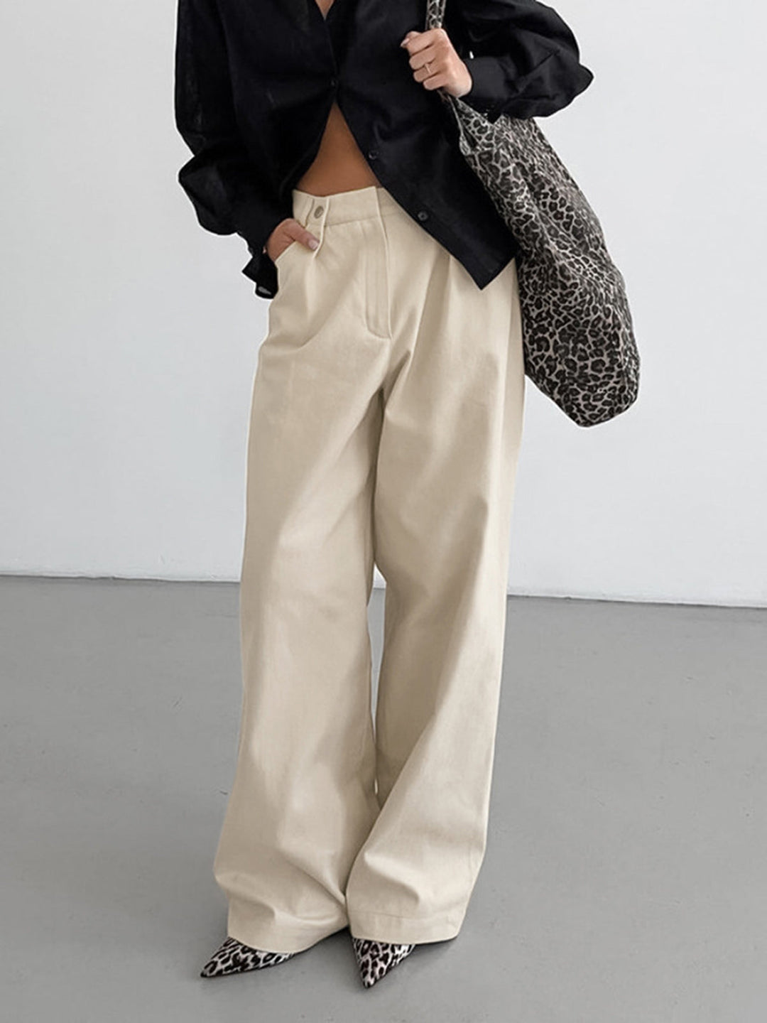 Minimal Chic Wide-Leg Pantolon