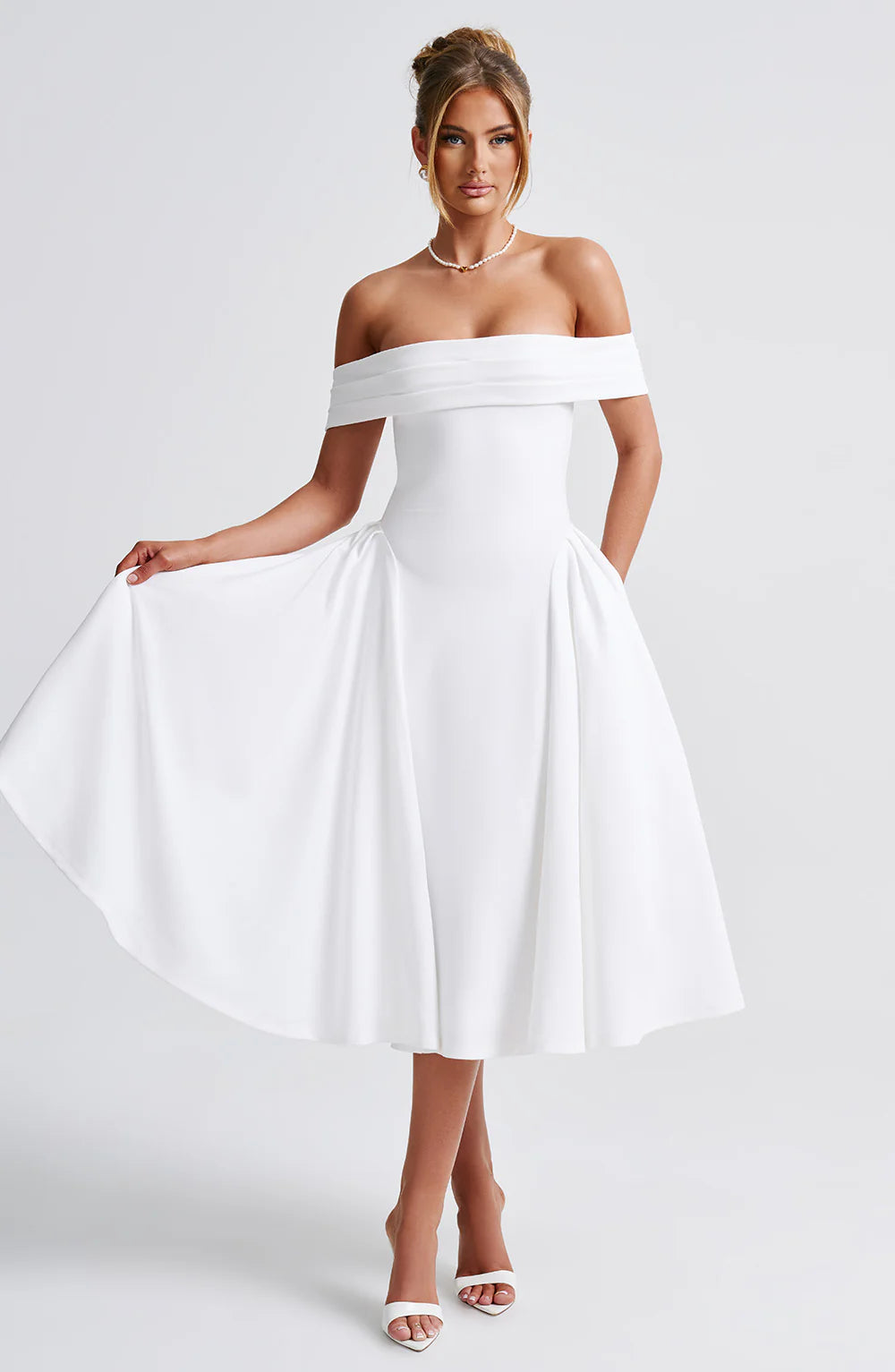 Ethereal Grace Midi Elbise