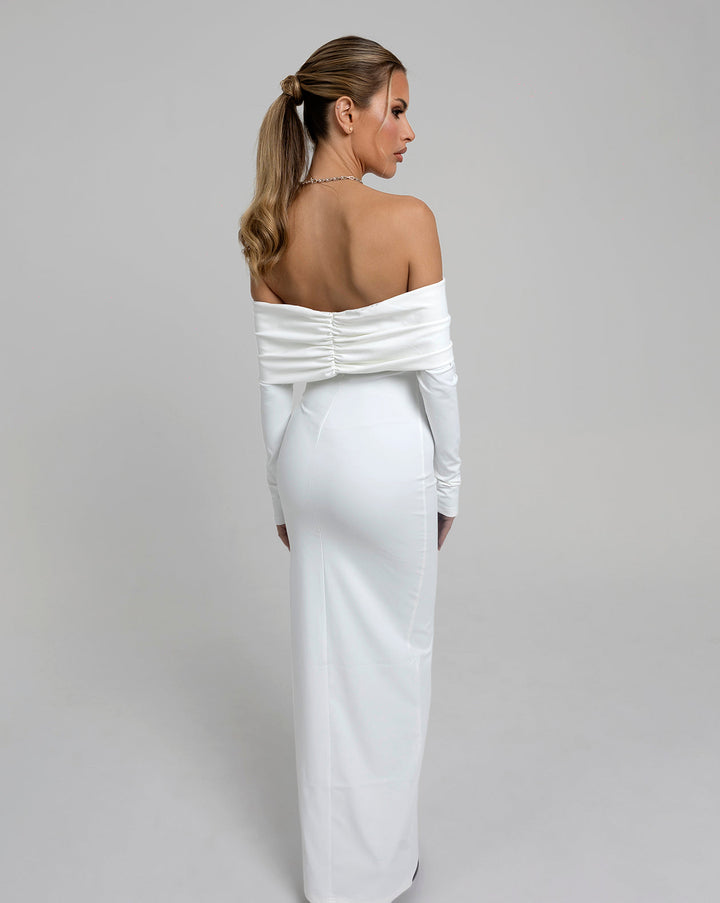 CEO Off-Shoulder Maxi Elbise