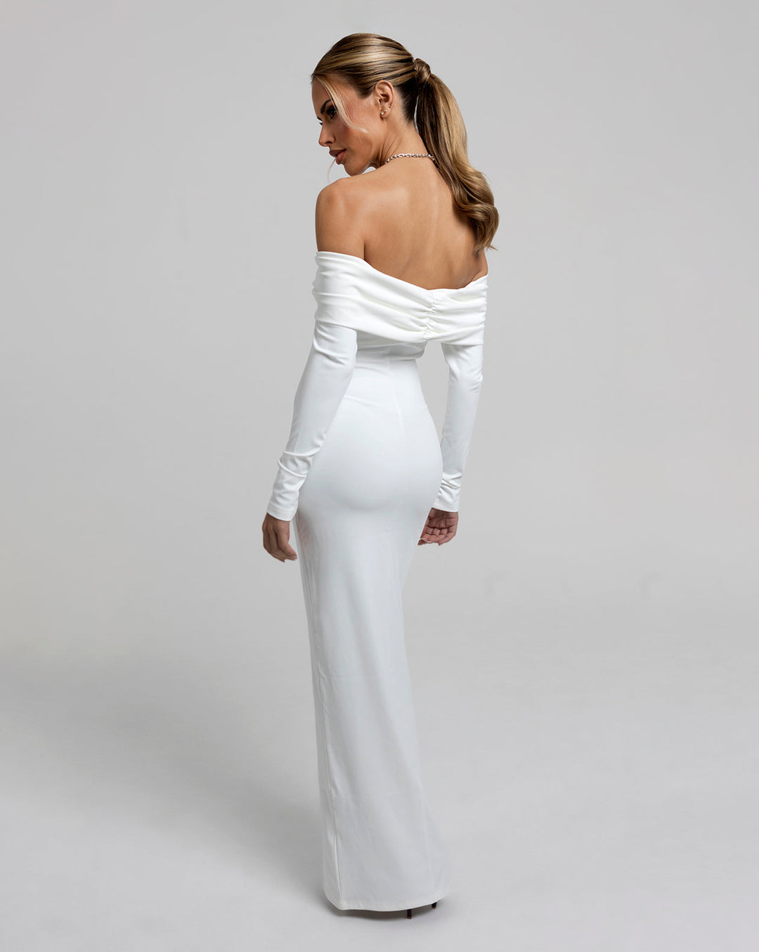 CEO Off-Shoulder Maxi Elbise