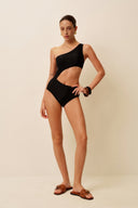 Asymmetric Black Swimsuit