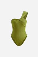 Asymmetrical Green Swimsuit