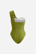 Asymmetrical Green Swimsuit