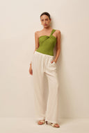 Asymmetrical Green Swimsuit