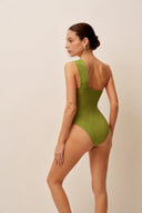 Asymmetrical Green Swimsuit
