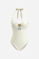 Beige Swimsuit Ring Detail