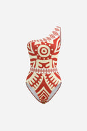 Asymmetrical Printed Swimsuit