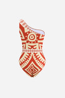 Asymmetrical Printed Swimsuit