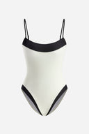 Elegant Two-Tone Swimsuit