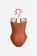 Brown Halter Swimsuit