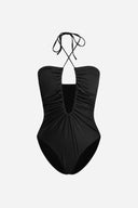 Brown Halter Swimsuit