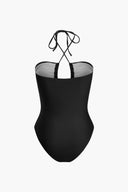 Brown Halter Swimsuit