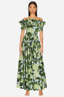 Green Floral Swimsuit & Sarong