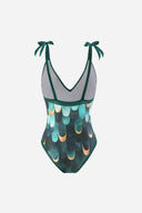Traje de baño y pareo Green Scales