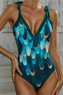 Traje de baño y pareo Green Scales