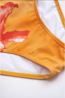 Bikini y pareo degradado naranja