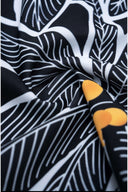 Embroidered Black Swimsuit & Pareo