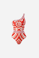 Swimsuit & Printed Sarong