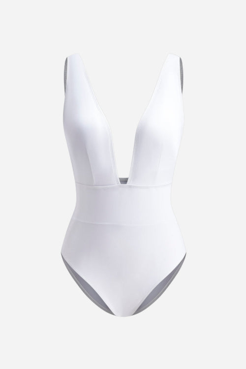 Bañador Blanco Escote Profundo