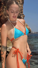 Blue Orange Bikini