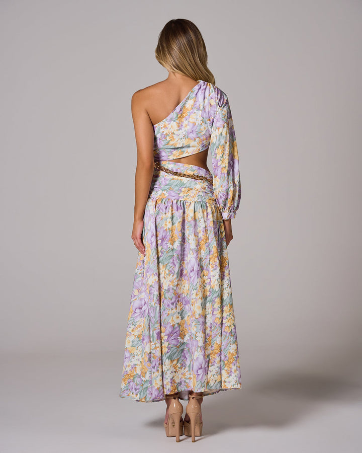 PIPA Floral One-Shoulder Maxi Elbise