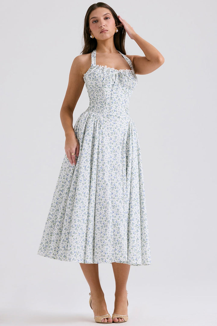 Estelle Floral Charm Midi Elbise